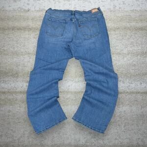 Vintage Y2K Levis Jeans 505 Womens 14 Regular Straight Fit Light Wash Red Tab